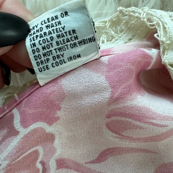 Vintage Blake Elizabeth Floral Pleated Lace Accordion Midi Dress 10 CottageCore - Picture 8 of 9